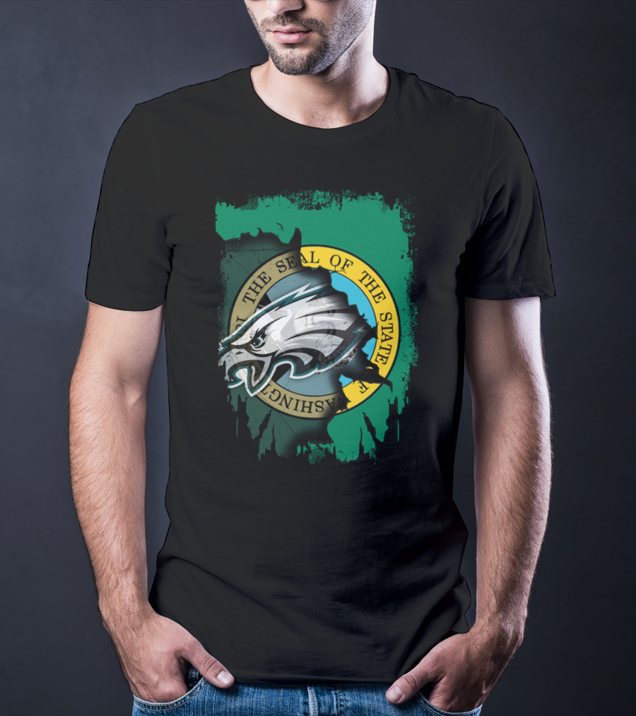 Washington State Seal With Eagles Emblem T-Shirt