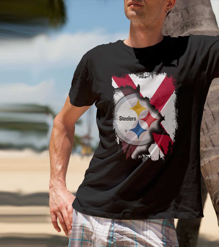 Together Alabama Steelers Logo Cross T-Shirt