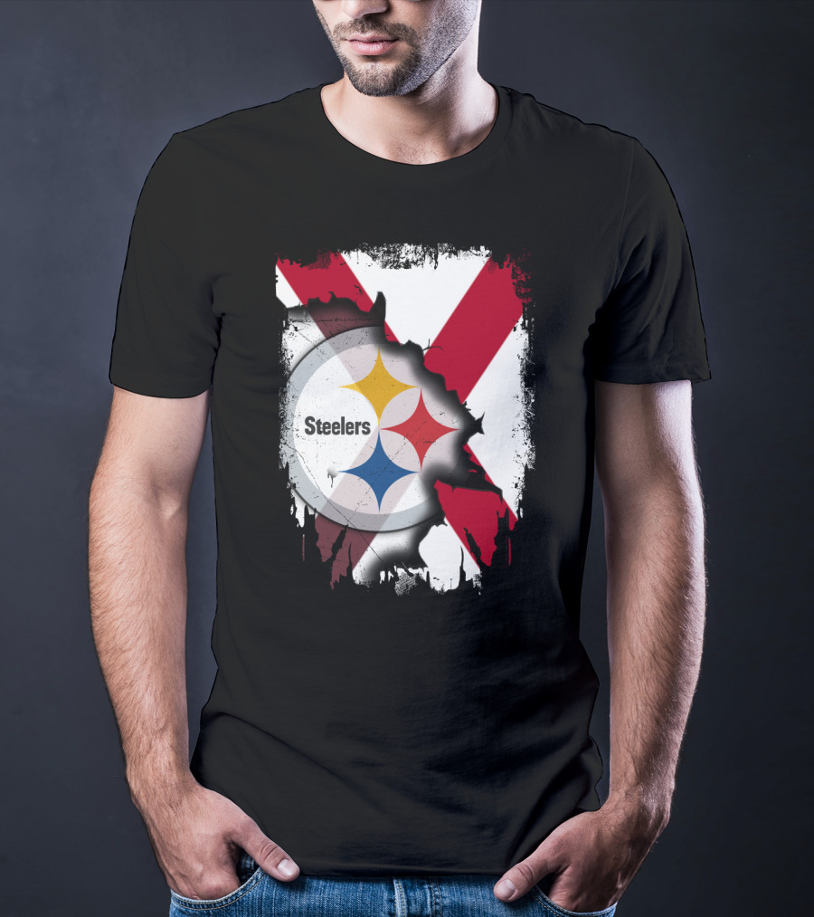 Together Alabama Steelers Logo Cross T-Shirt
