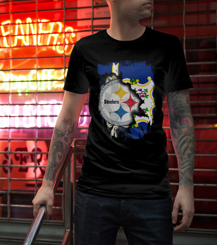 Connecticut Pride With Steelers Spirit T-Shirt