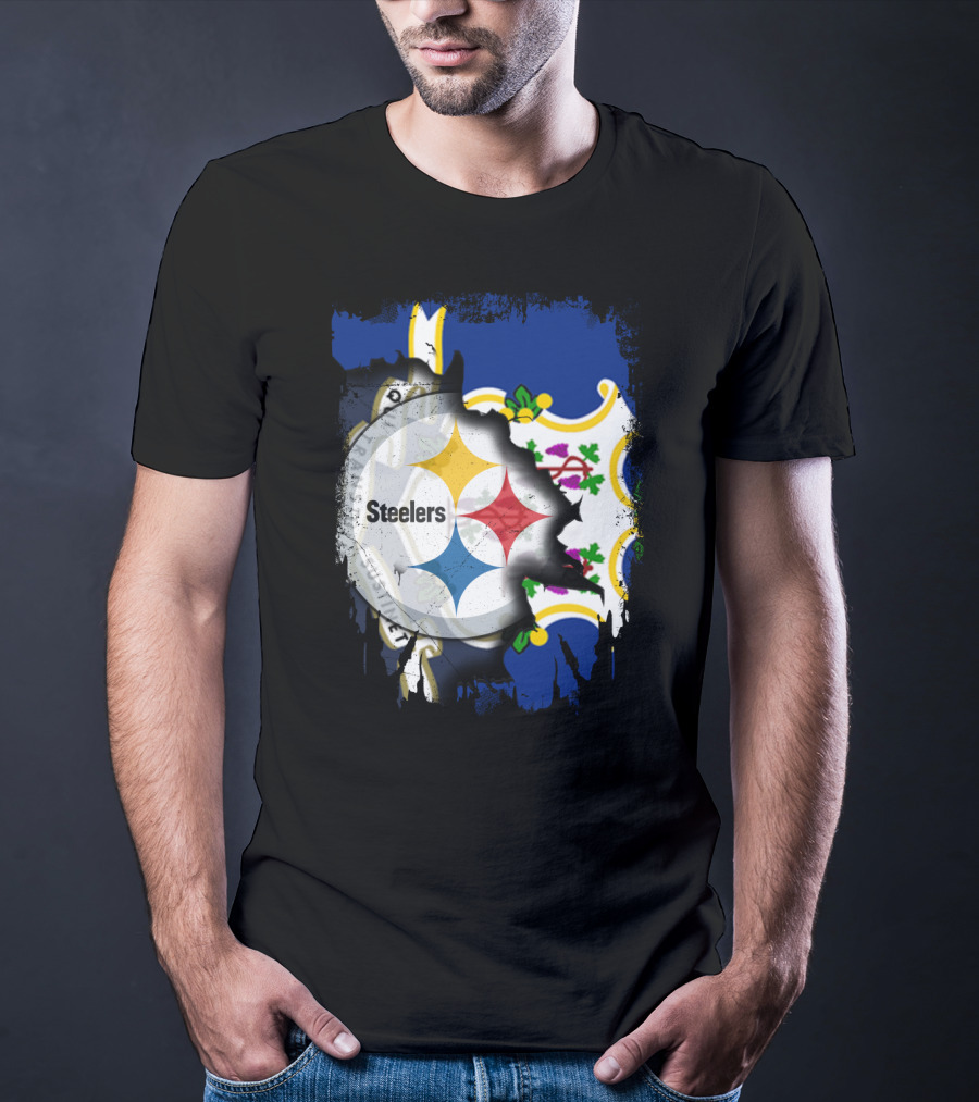 Connecticut Pride With Steelers Spirit T-Shirt