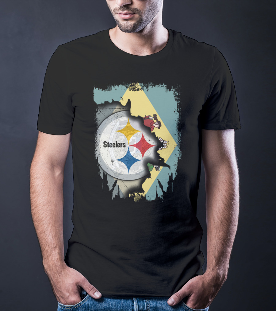 Delaware Flag Steel Logo Fusion Steelers Together T-Shirt