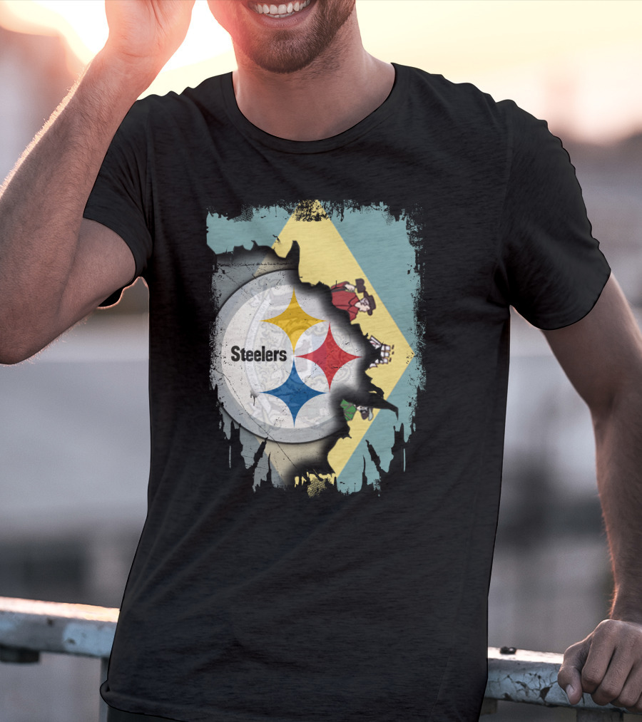 Delaware Flag Steel Logo Fusion Steelers Together T-Shirt