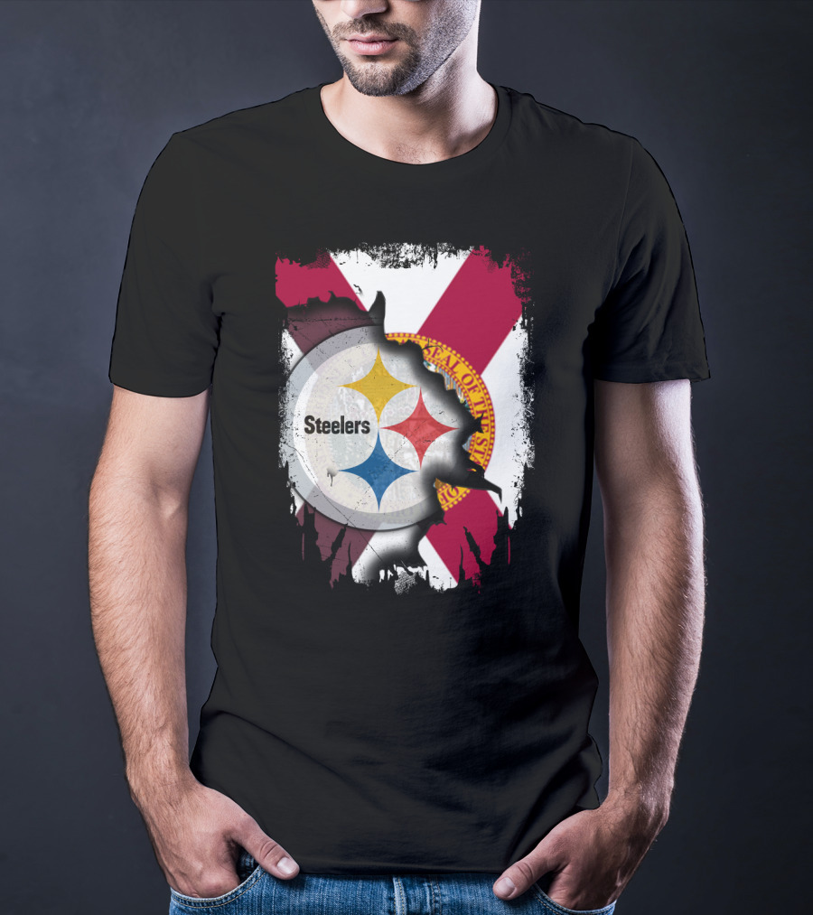 Steelers Florida State Pride Burst Emblem T-Shirt