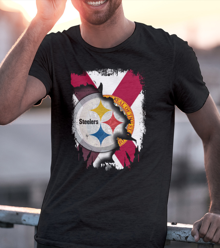 Steelers Florida State Pride Burst Emblem T-Shirt