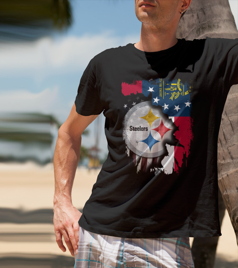 Steelers Over Georgia State Flag Football T-Shirt