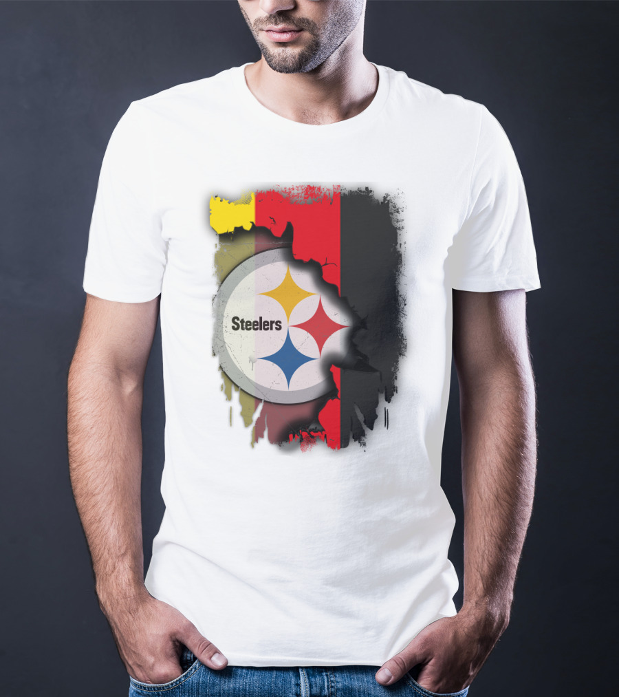 Germany Steelers Fusion With Flag And Logo Elements T-Shirt