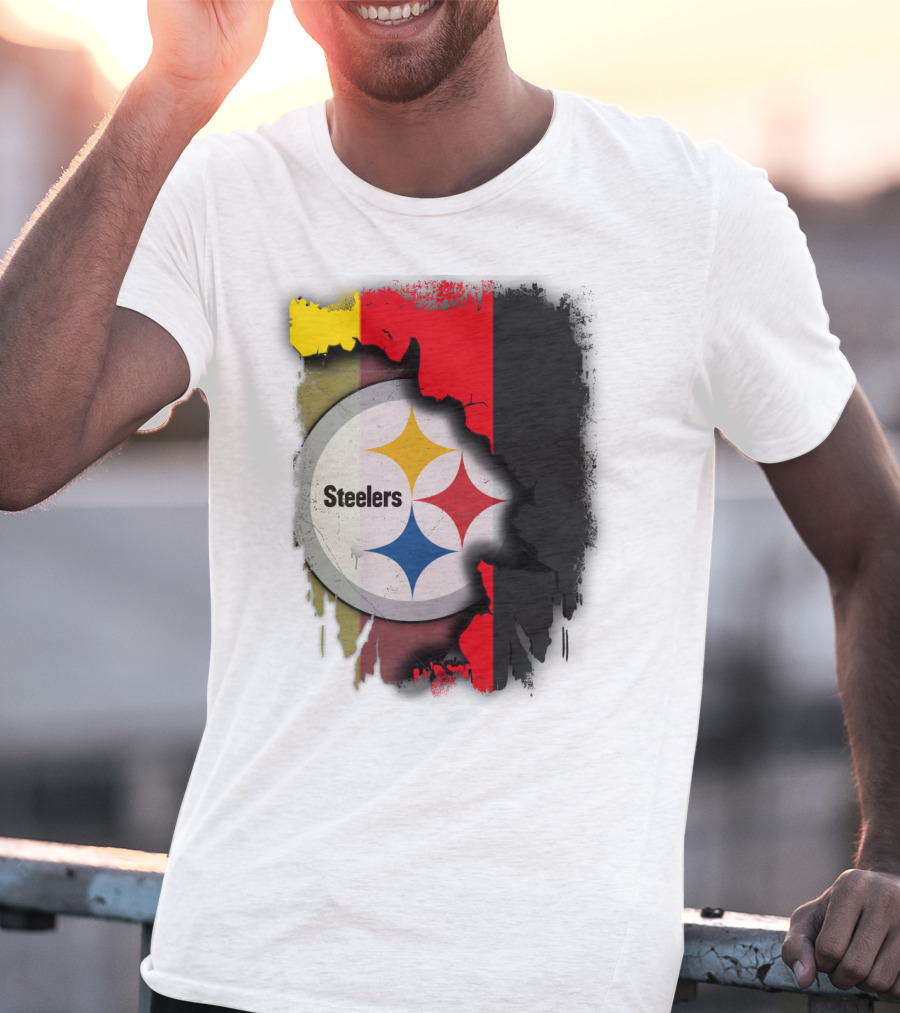 Germany Steelers Fusion With Flag And Logo Elements T-Shirt