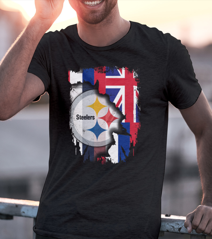 Hawaii Flag Backdrop With Steelers T-Shirt