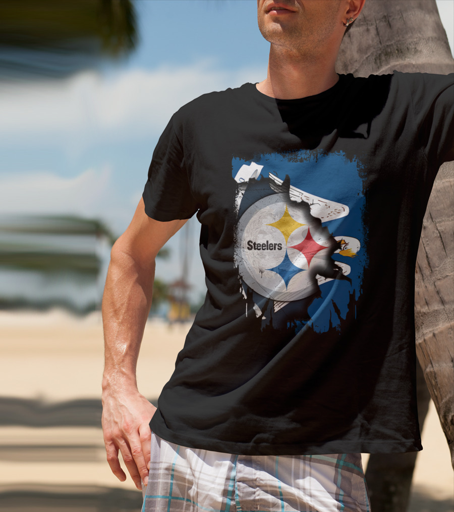 Steelers With Louisiana Spirit Eagles T-Shirt