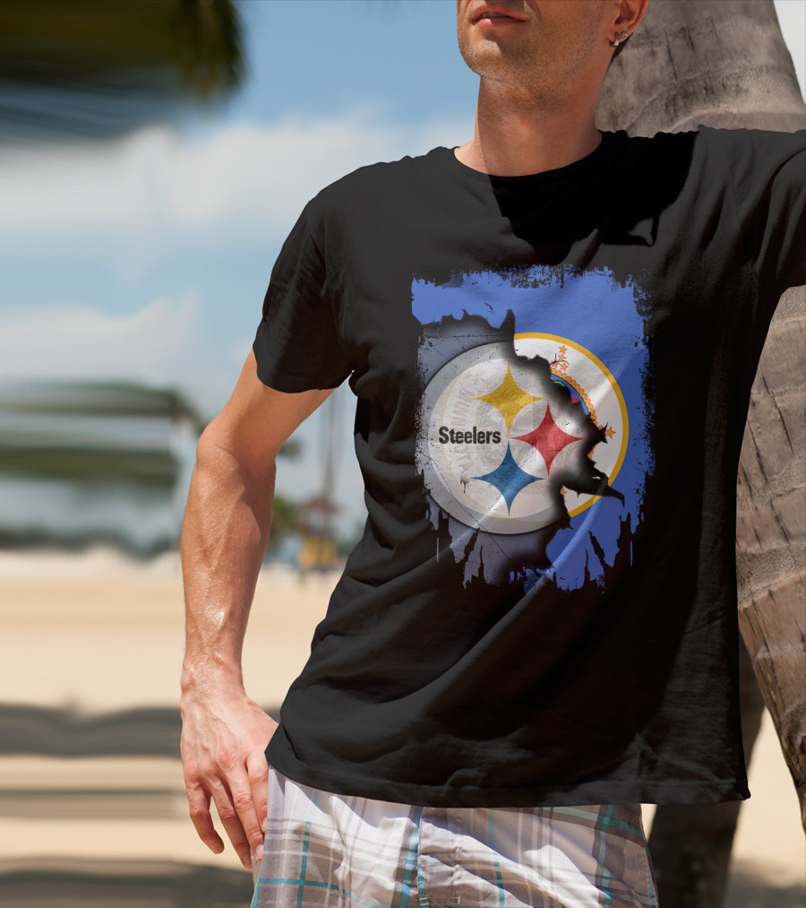 Steelers And Minnesota United Iconic Symbol Fusion T-Shirt