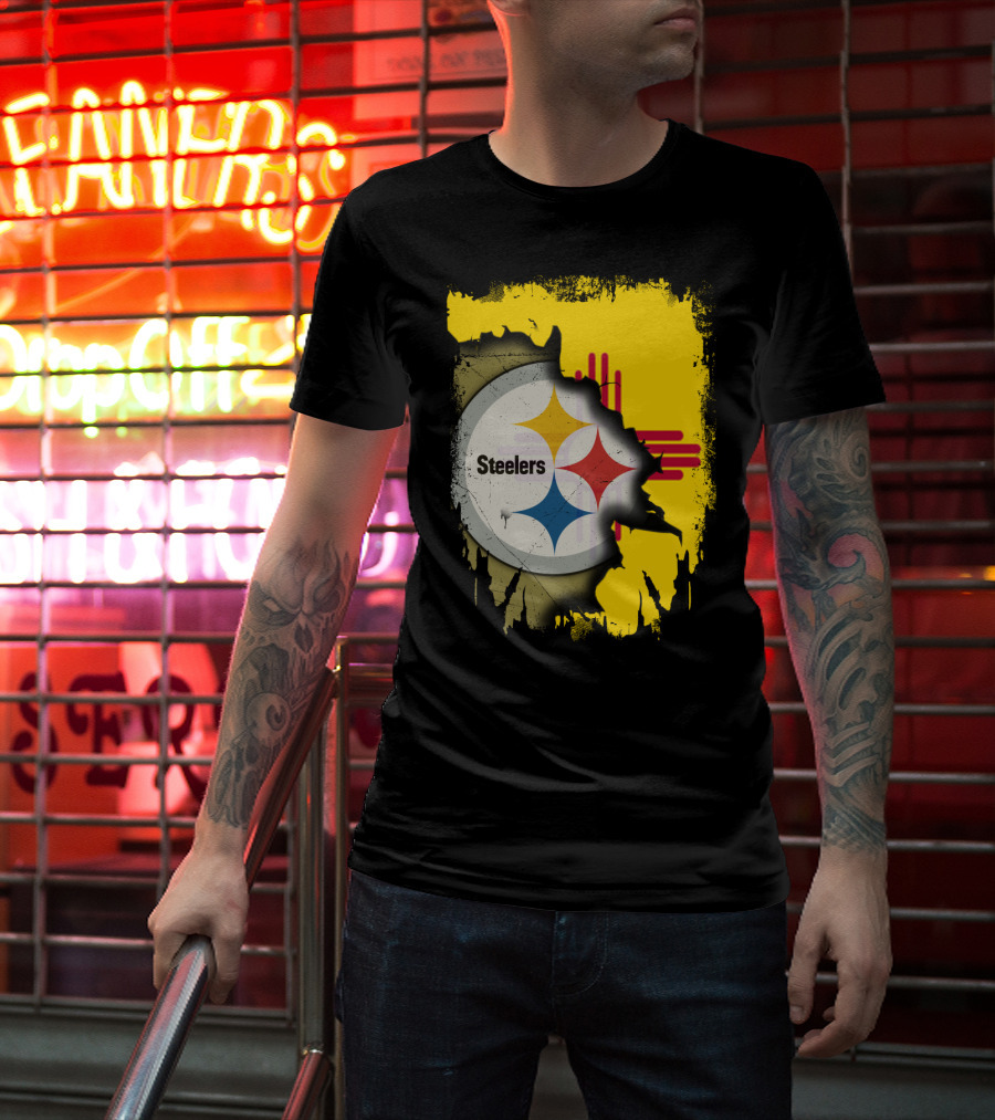 Steelers New Mexico Zia Symbol Fusion T-Shirt