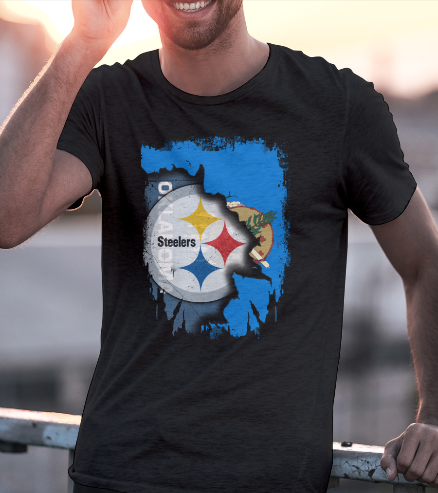 Steelers Oklahoma Pride Flag Fusion T-Shirt