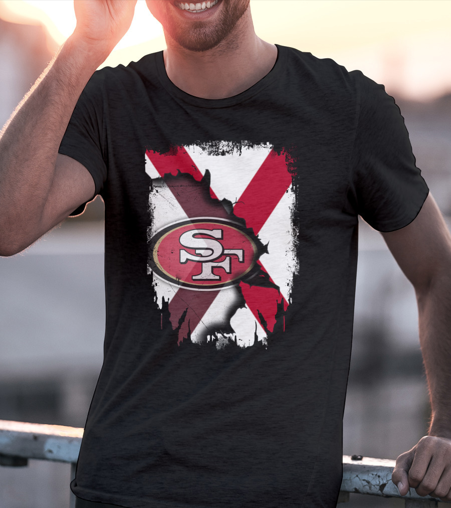 Alabama State Pride Meets 49ers Football Passion T-Shirt