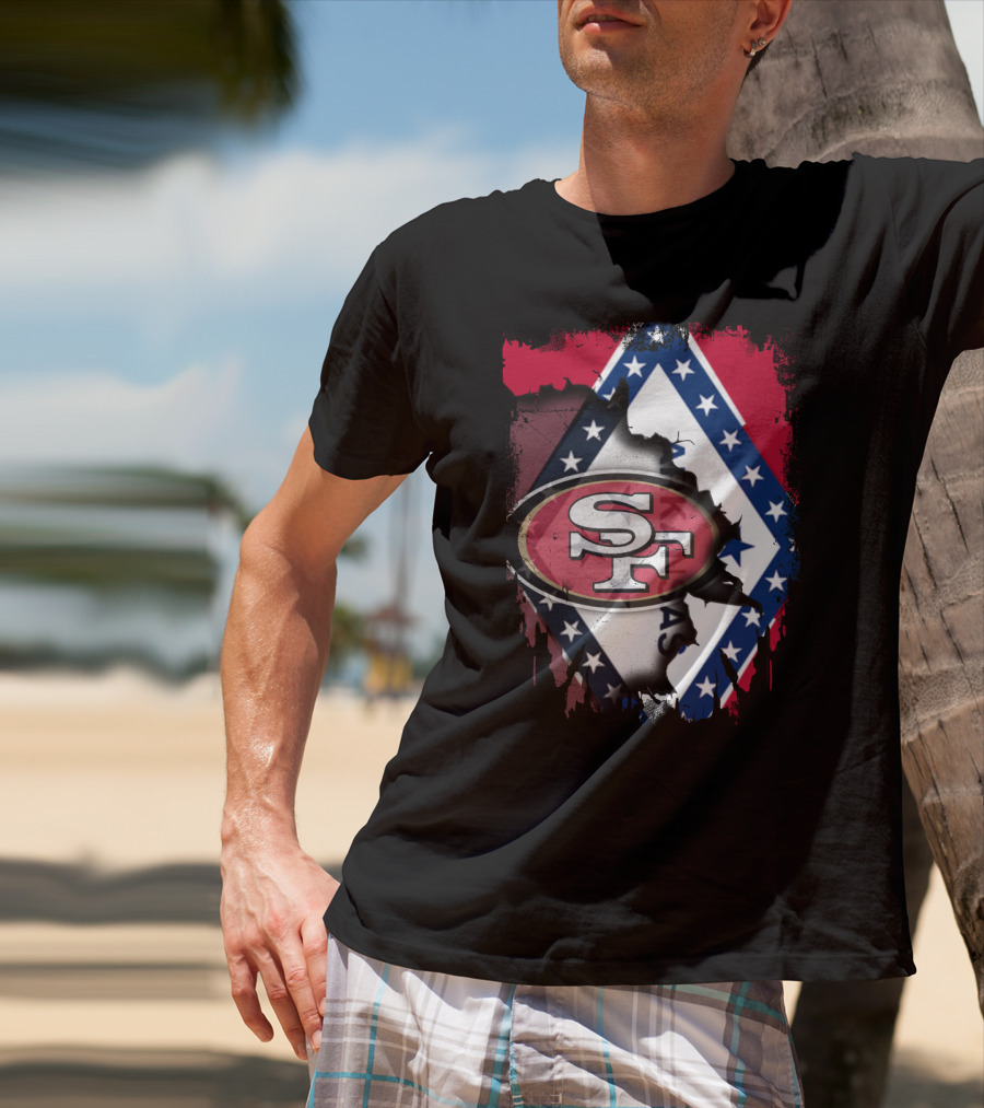 Arkansas Flag With San Francisco 49ers T-Shirt