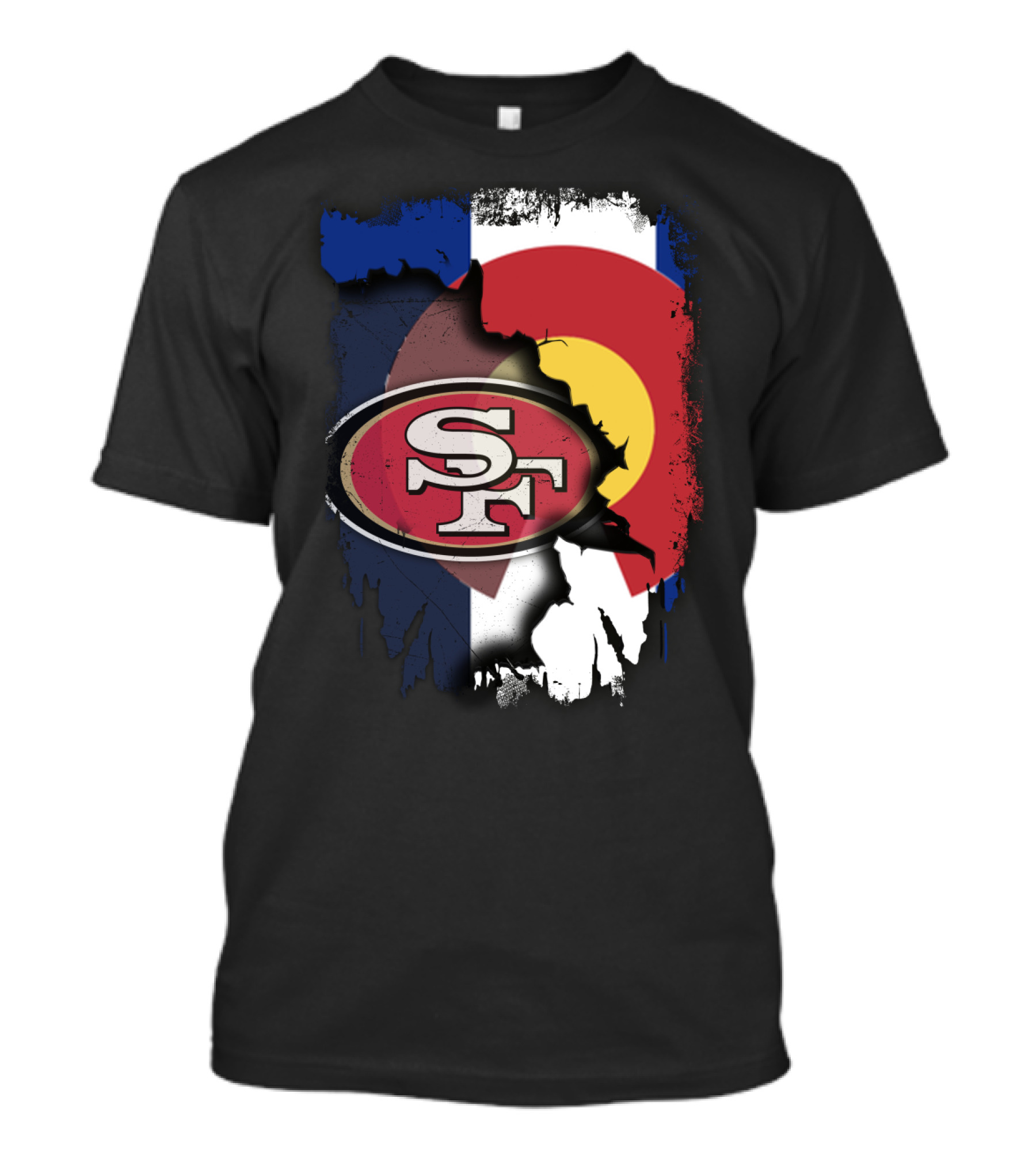 Colorado Flag With San Francisco 49ers T-Shirt