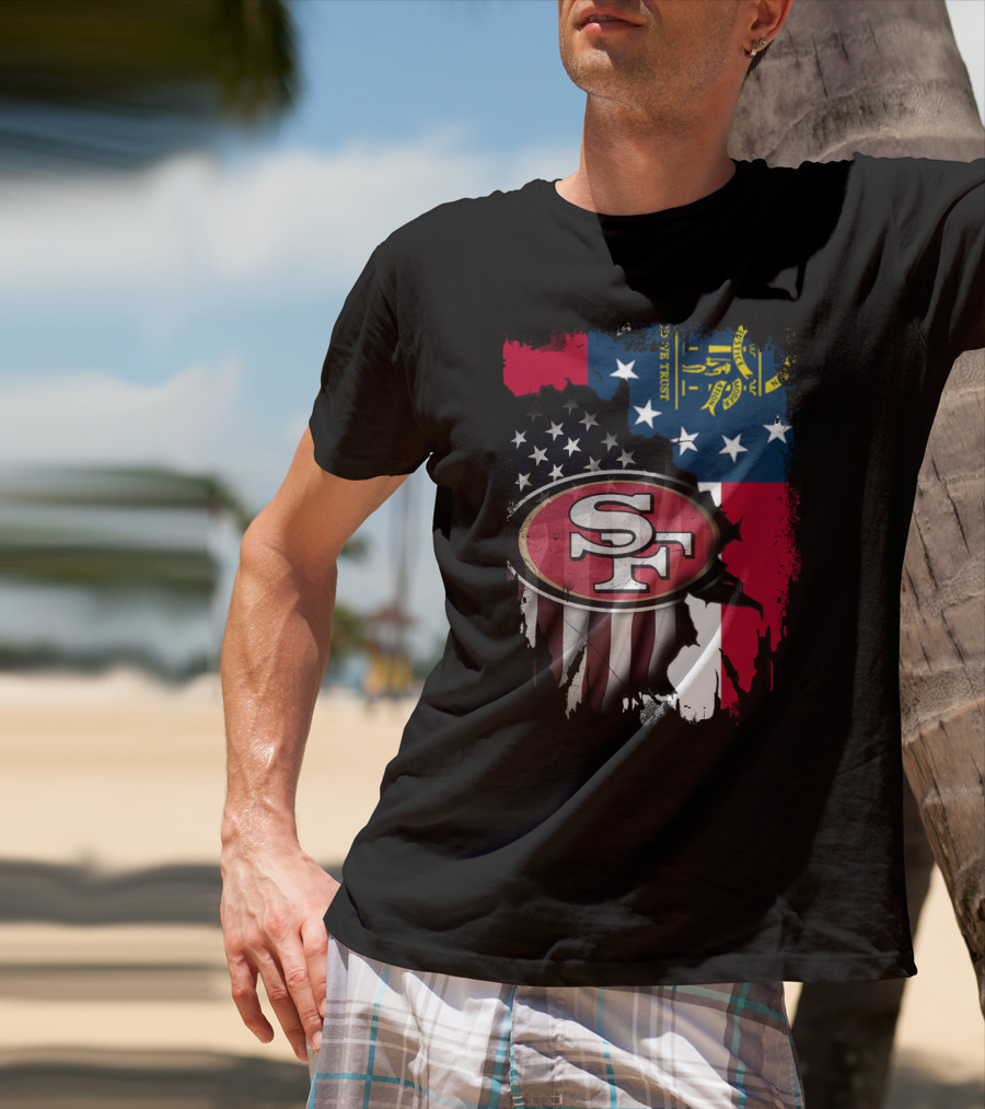 Together Georgia American Flag 49ers SF T-Shirt
