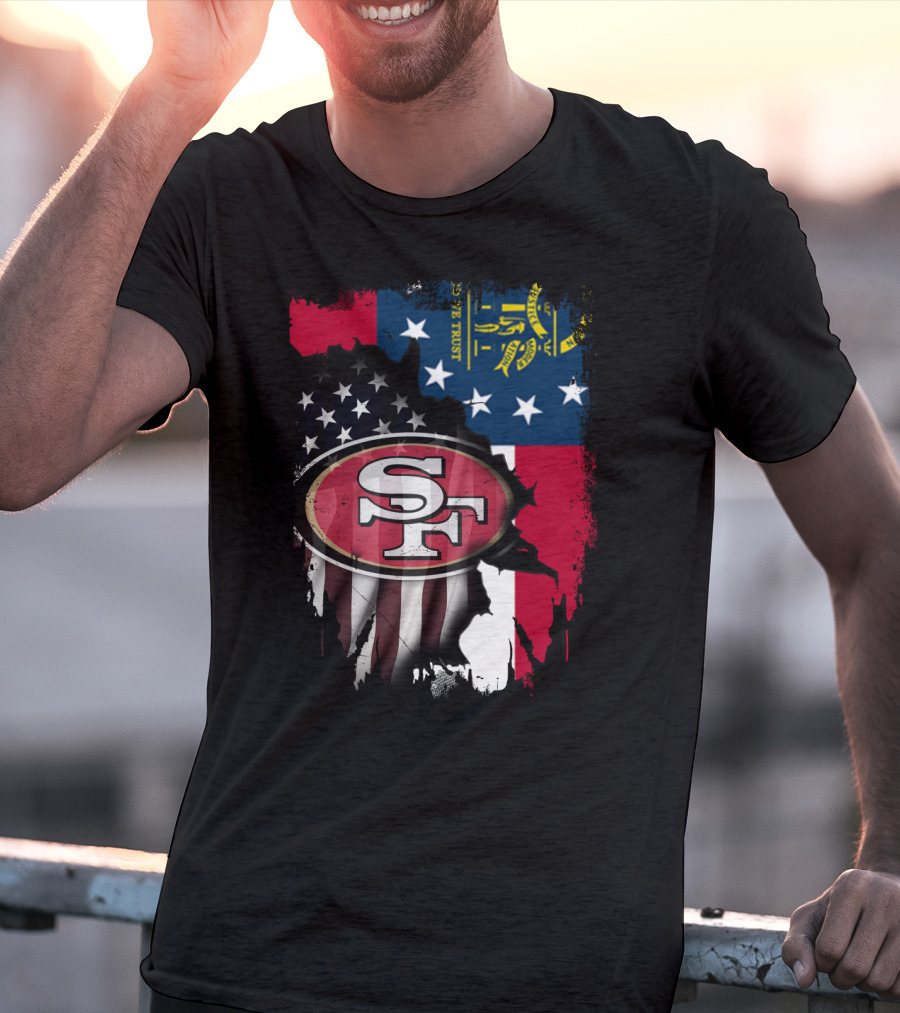 Together Georgia American Flag 49ers SF T-Shirt