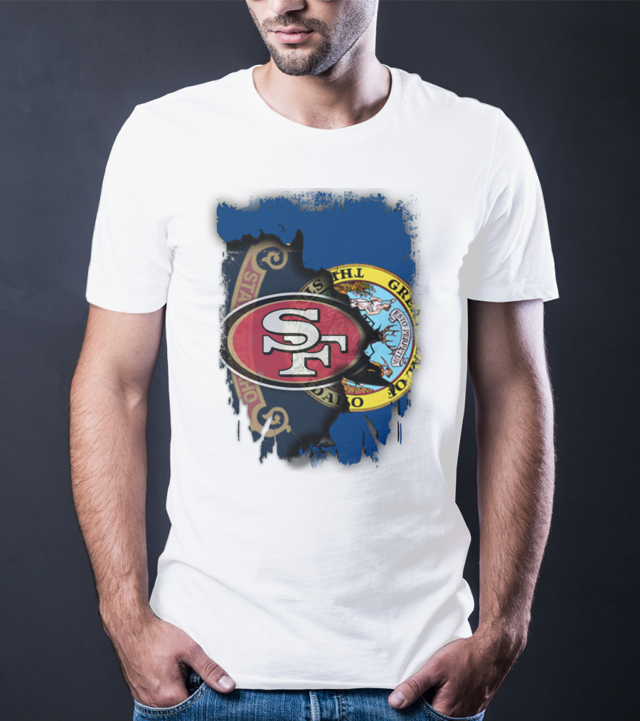 Idaho State Concept With 49ers SF Logo Fusion T-Shirt