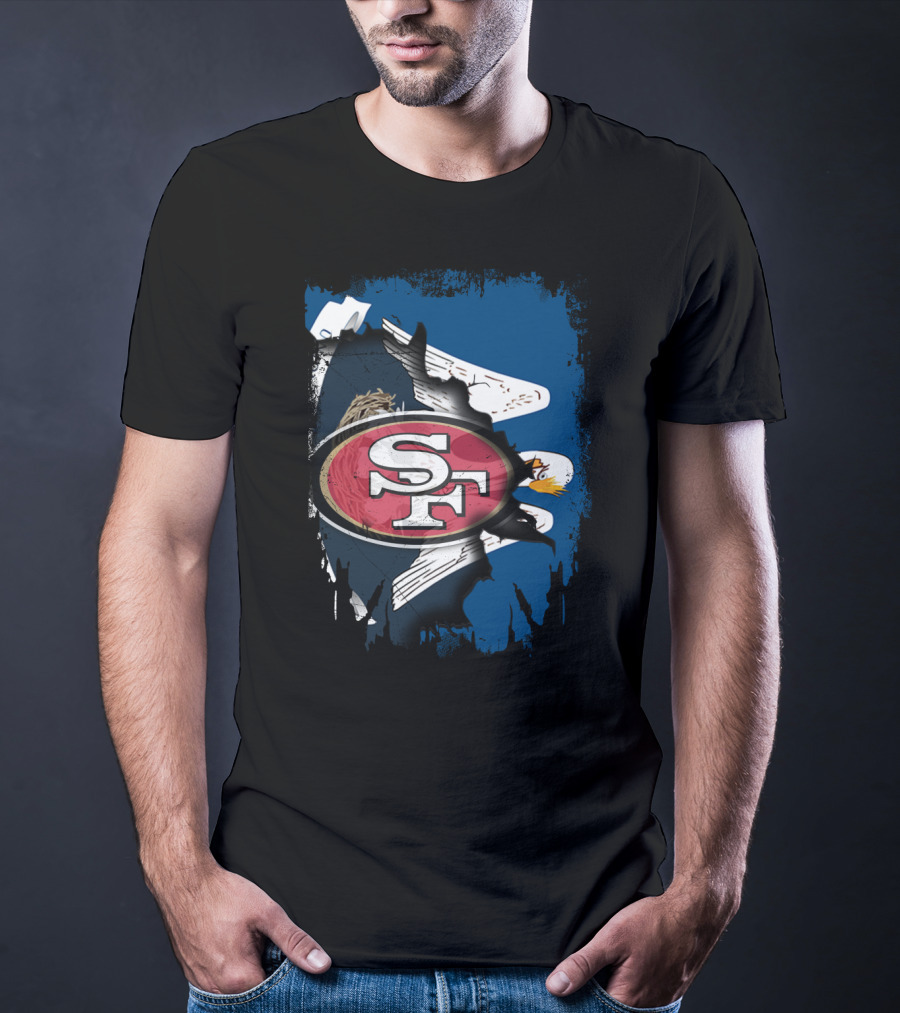 Together Louisiana SF With 49ers Eagle T-Shirt
