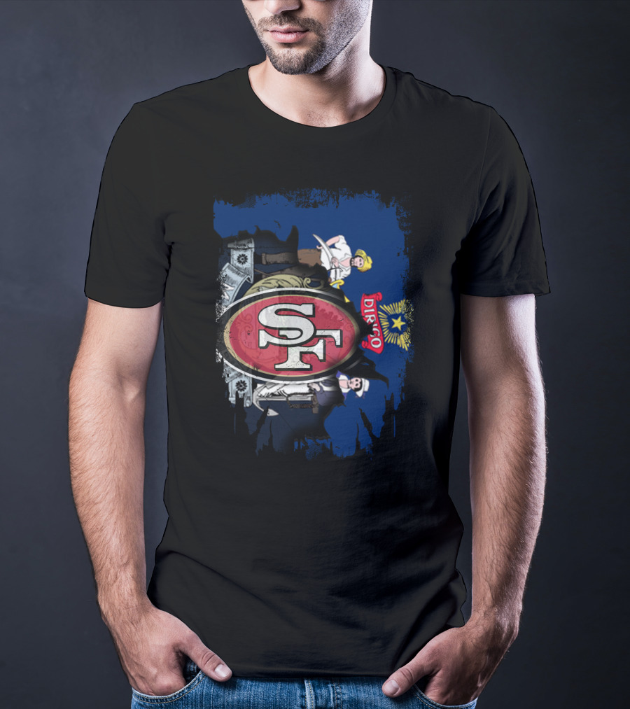 San Francisco 49ers Maine State Emblem Fusion T-Shirt