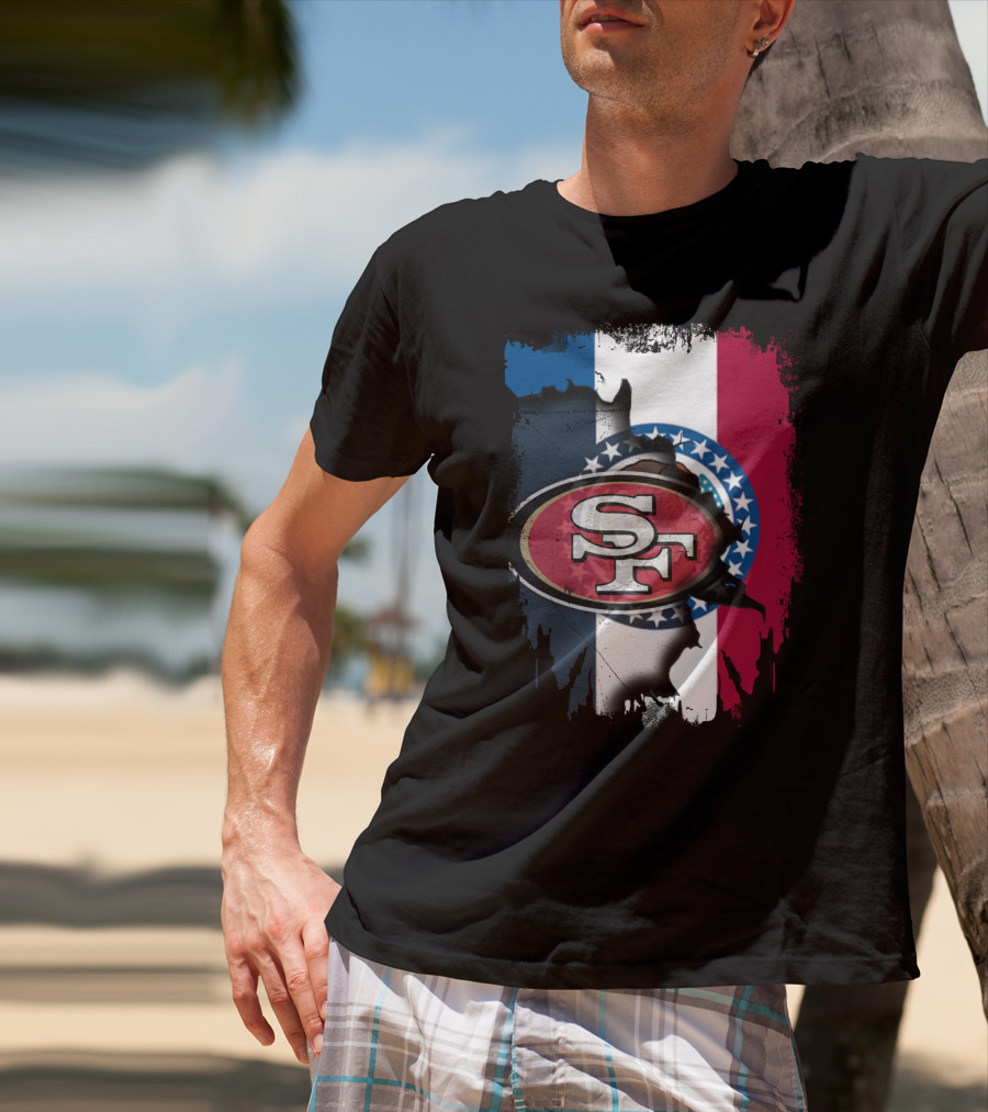 Missouri Pride With 49ers Logo And Flag Colors Unity T-Shirt