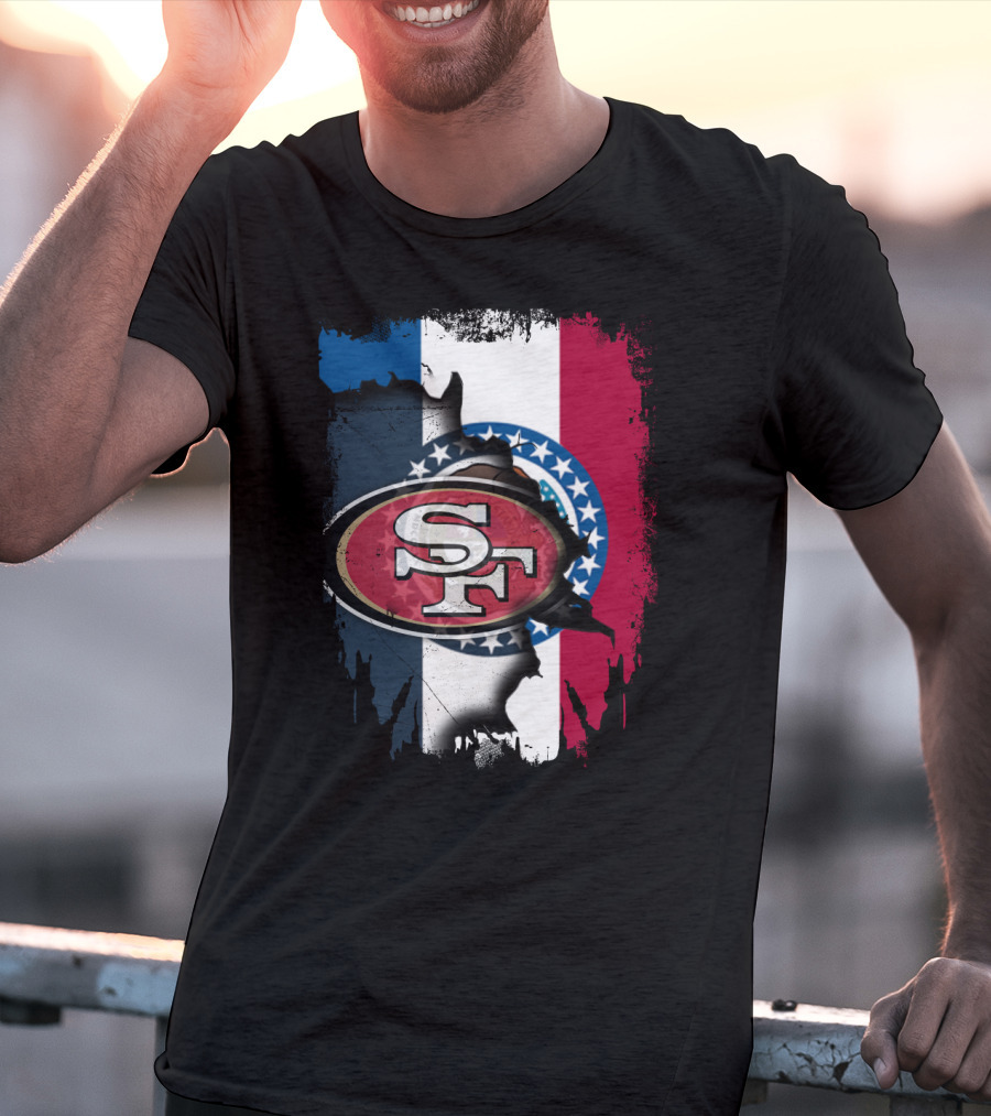 Missouri Pride With 49ers Logo And Flag Colors Unity T-Shirt