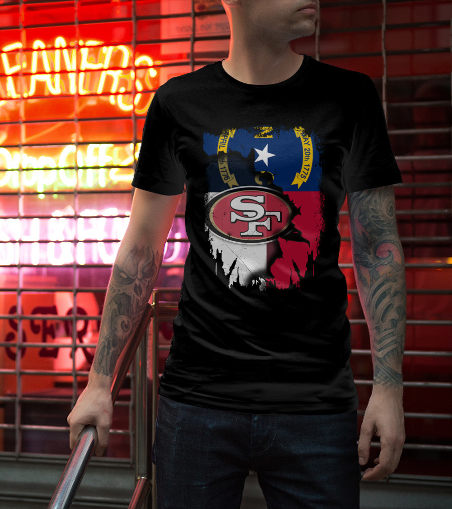 North Carolina Flag With SF 49ers T-Shirt