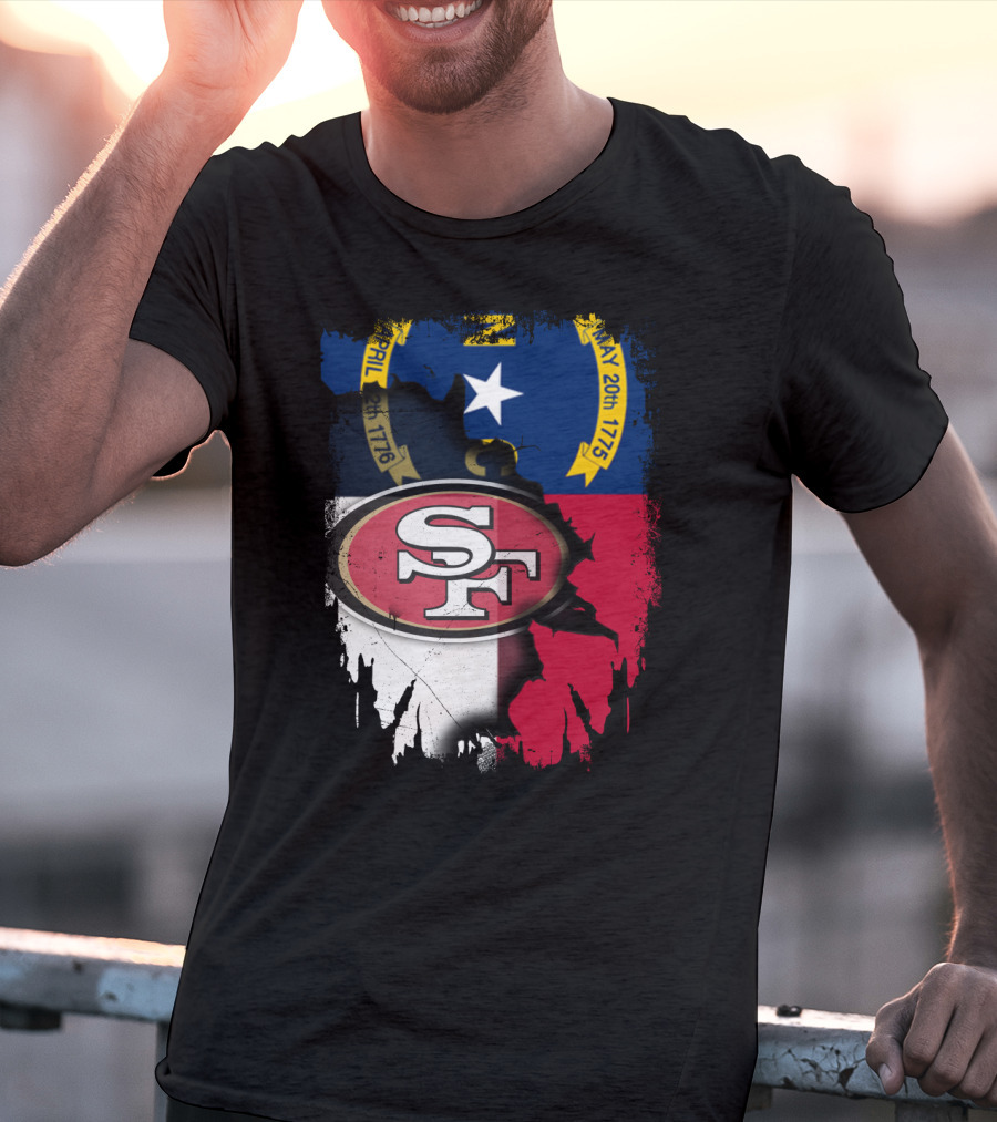 North Carolina Flag With SF 49ers T-Shirt