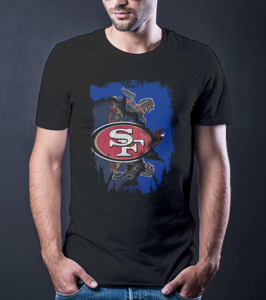 Together Pennsylvania With 49ers SF Crest And Horse Emblem T-Shirt