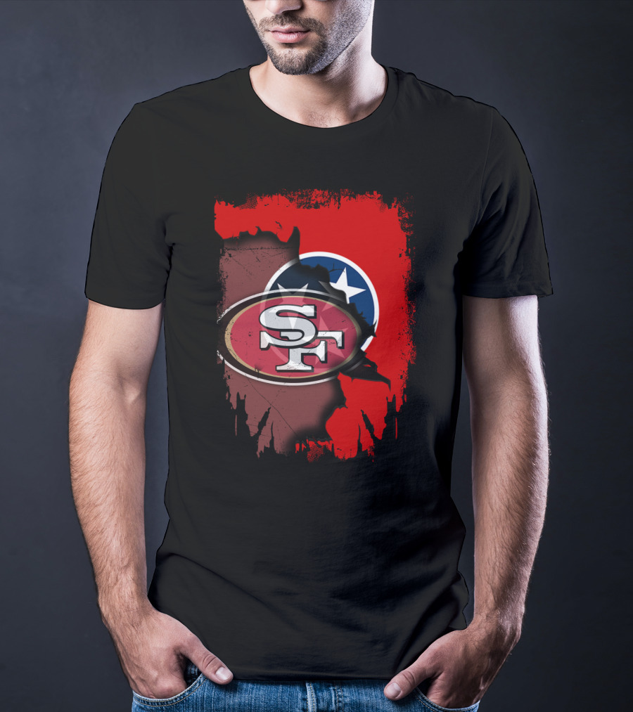 Together Tennessee San Francisco 49ers State Flag Fusion T-Shirt