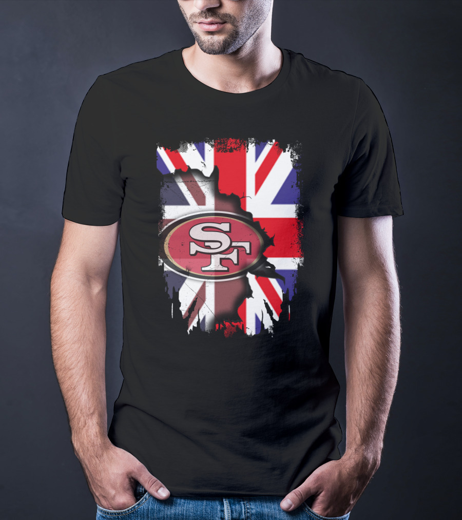 Together United Kingdom With 49ers SF Union Jack Flag T-Shirt