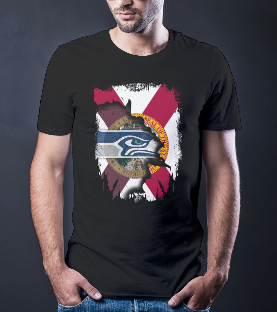 Seahawks Collaboration With Florida State Flag T-Shirt
