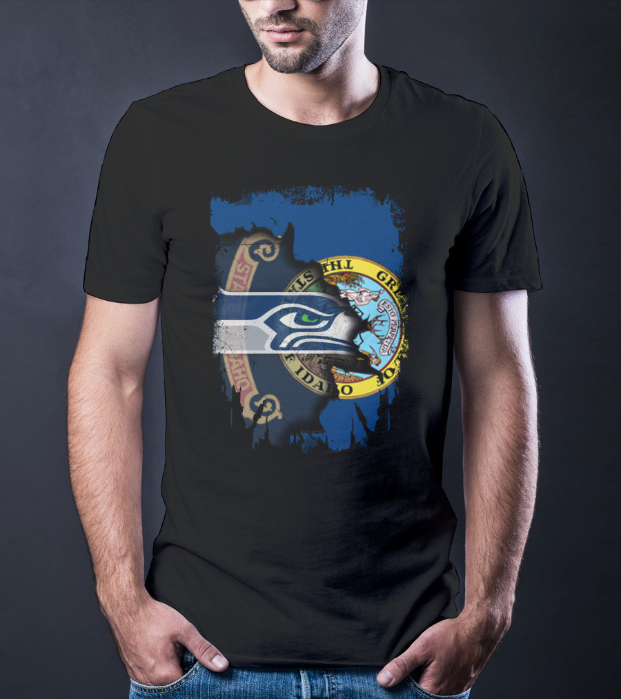 Together Idaho State Flag With Seahawks T-Shirt