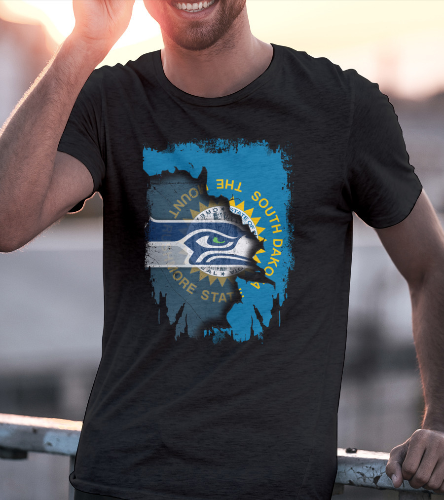 South Dakota And Seahawks Unity Flag T-Shirt