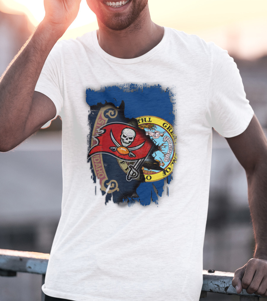 Idaho State Meets Buccaneers Flag Fusion T-Shirt