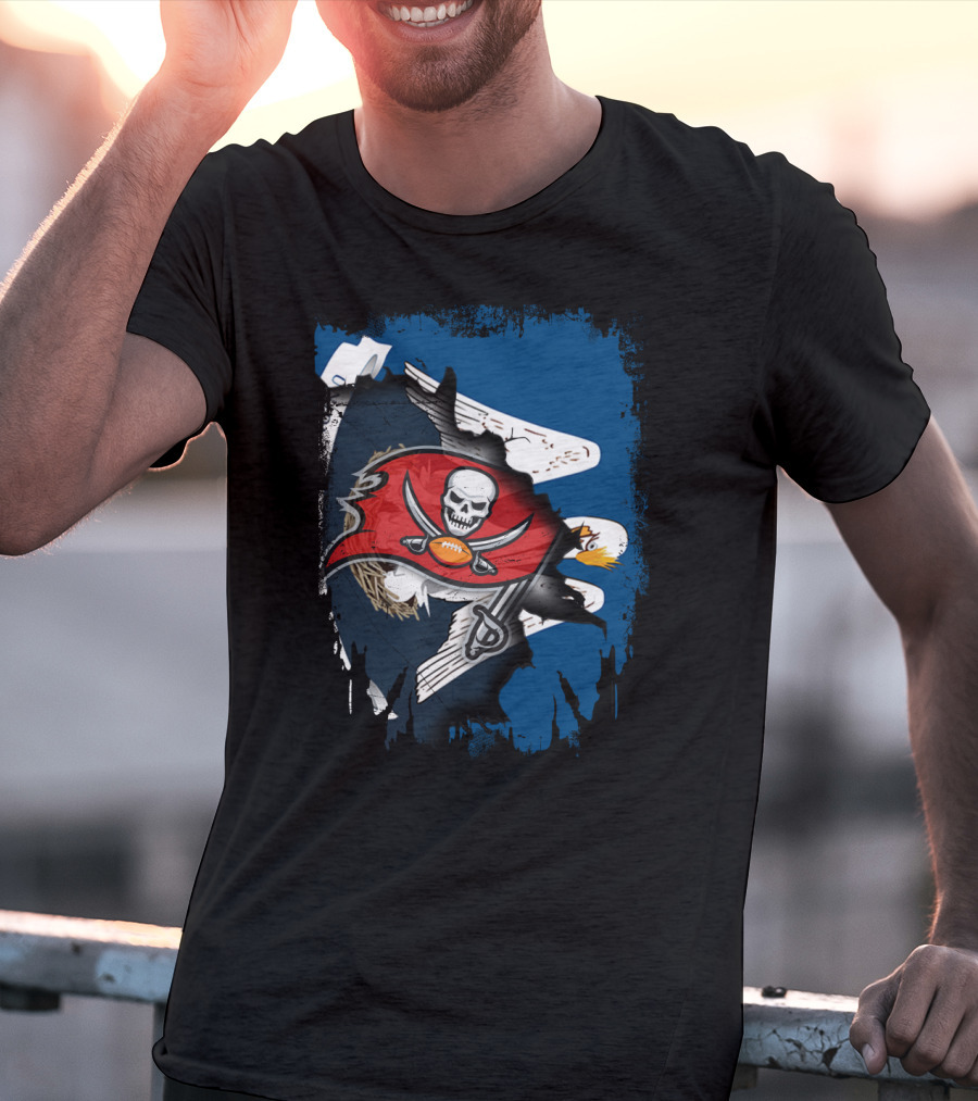 Together Louisiana With Buccaneers Eagle Football Fusion T-Shirt