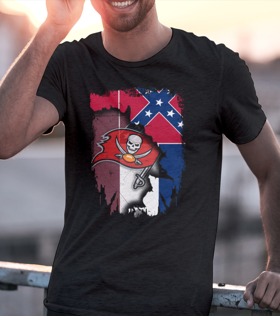 Together Mississippi Buccaneers Flag Fusion T-Shirt