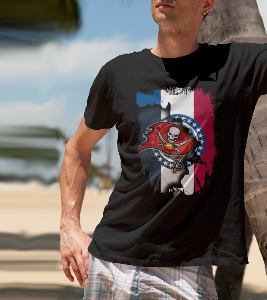 Together Missouri Flag With Buccaneers T-Shirt