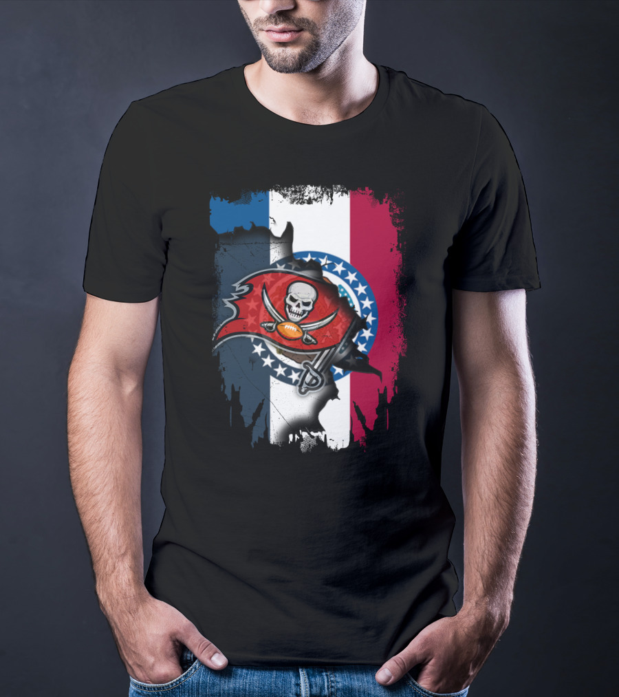 Together Missouri Flag With Buccaneers T-Shirt