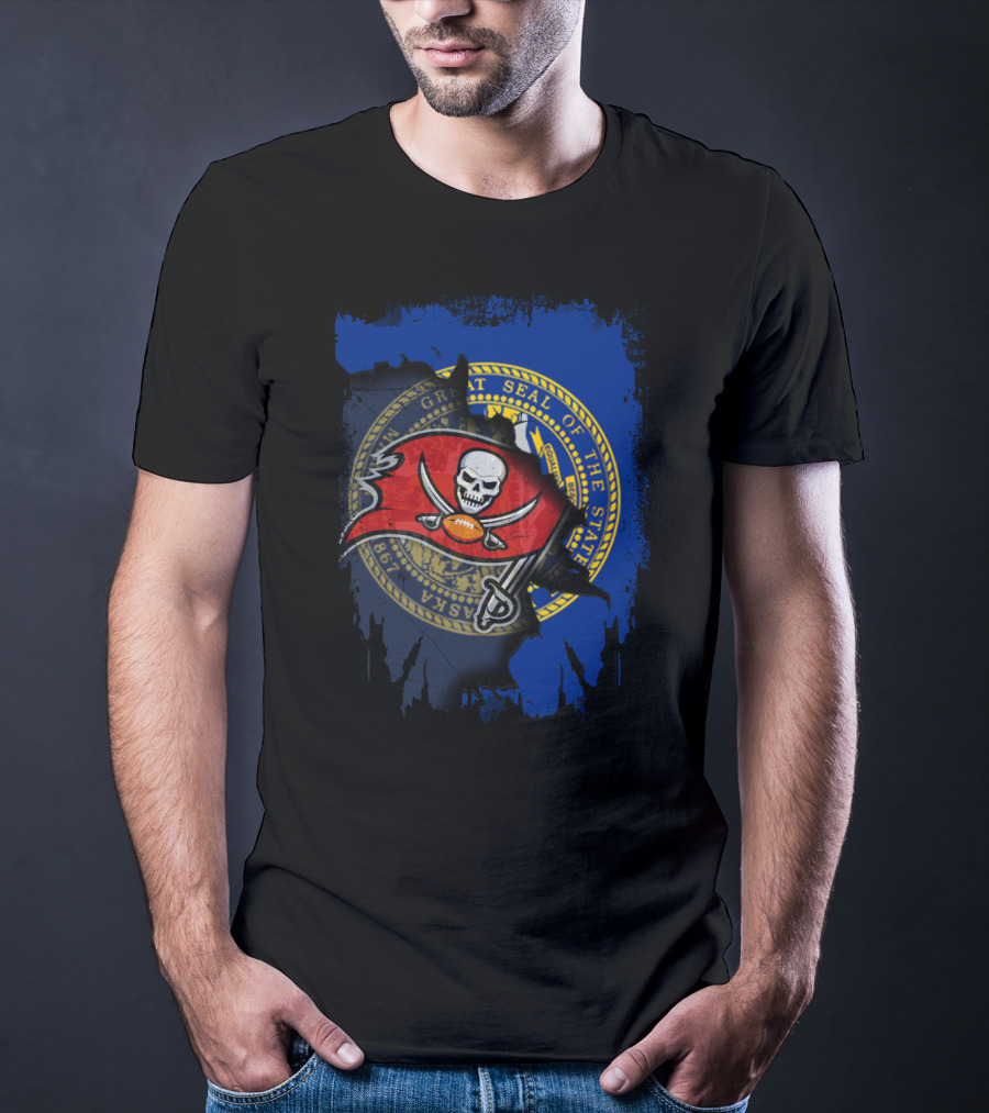 Together Nebraska State Seal With Buccaneers Football T-Shirt