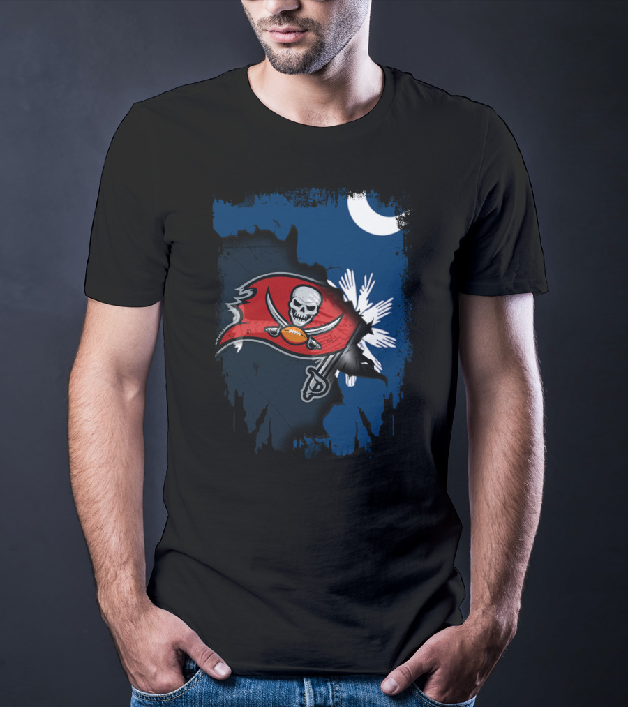 Together South Carolina Buccaneers Moon And Palmetto T-Shirt