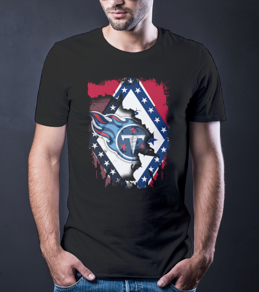 Together Arkansas Titans Flag Fusion T-Shirt