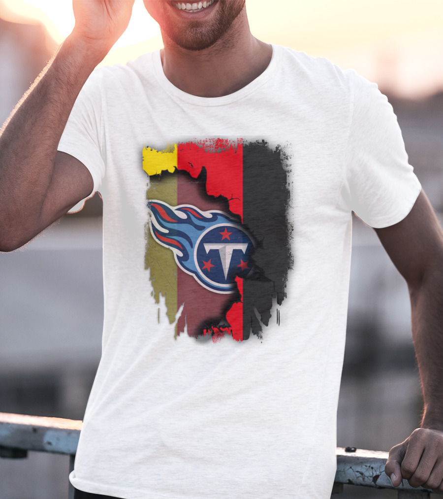 Germany United With Tennessee Titans Logo Fusion T-Shirt