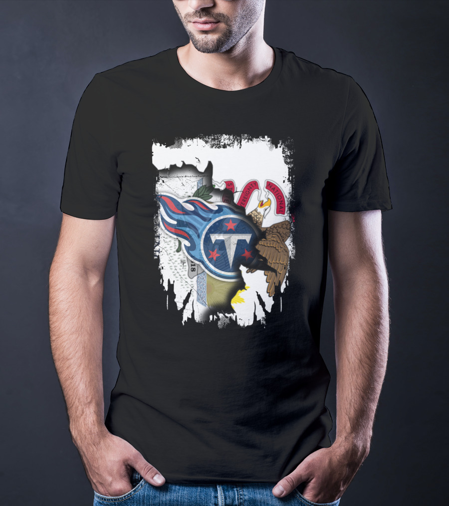 Illinois Pride Merged With Titans Emblem T-Shirt