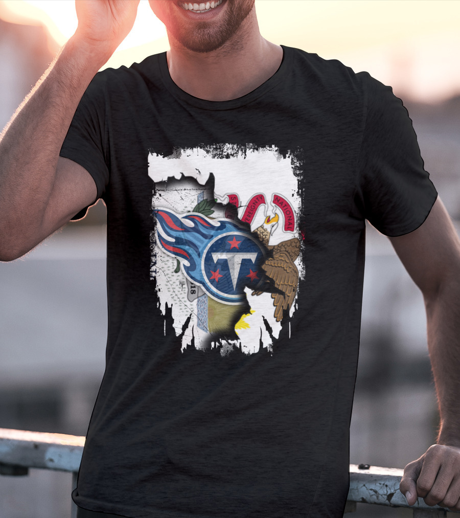 Illinois Pride Merged With Titans Emblem T-Shirt