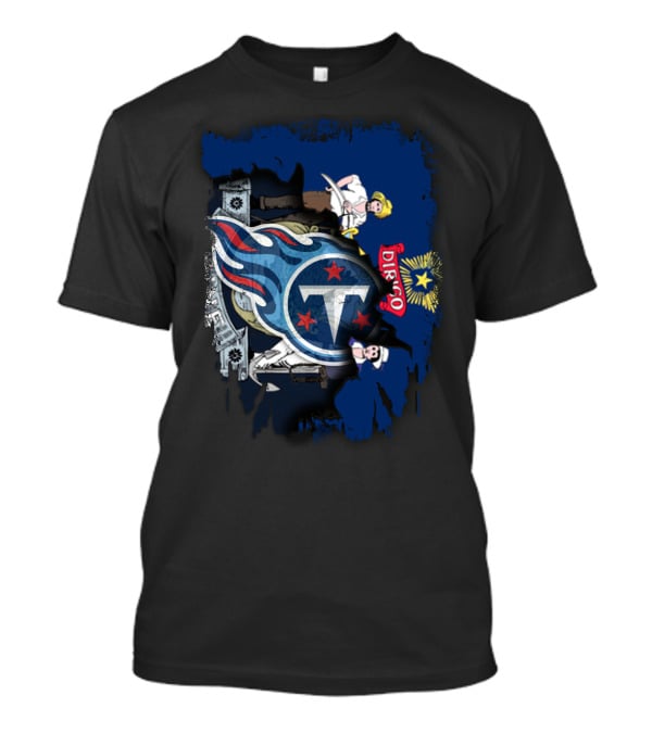 Maine State Flag With Tennessee Titans T-Shirt
