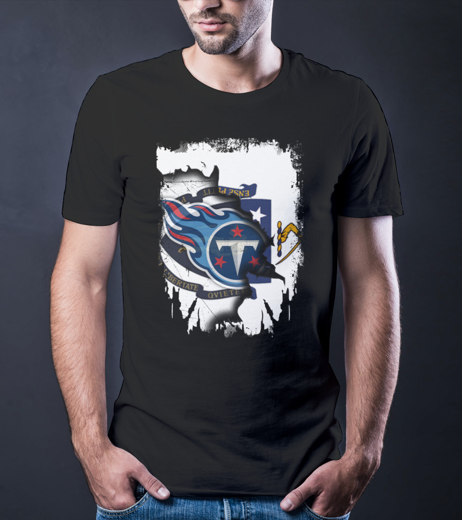 Together Massachusetts With Titans Logo Fusion T-Shirt