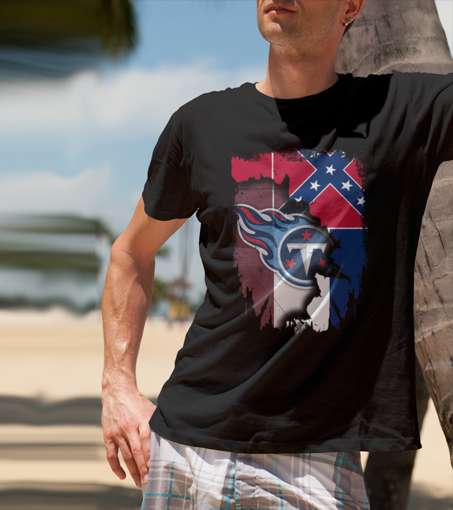 Mississippi State Pride With Titans NFL Team T-Shirt