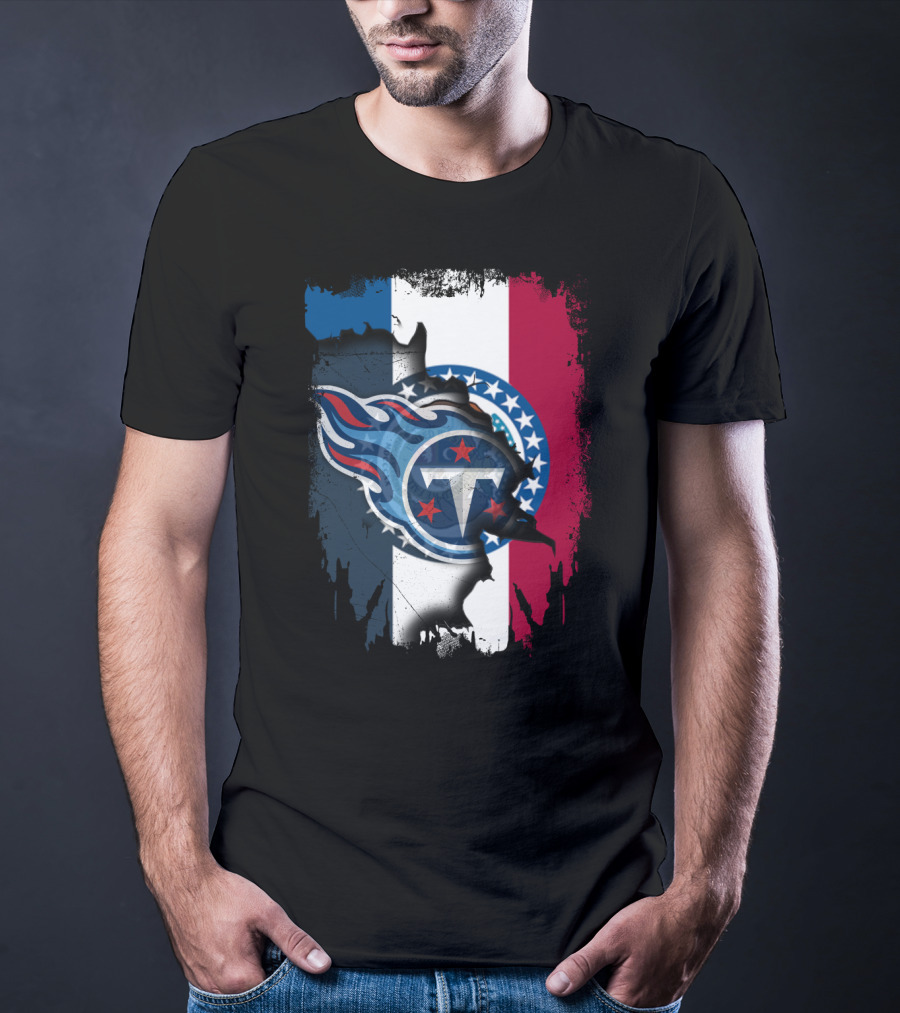 Missouri Pride Meets Titans Icon On Flag Background T-Shirt